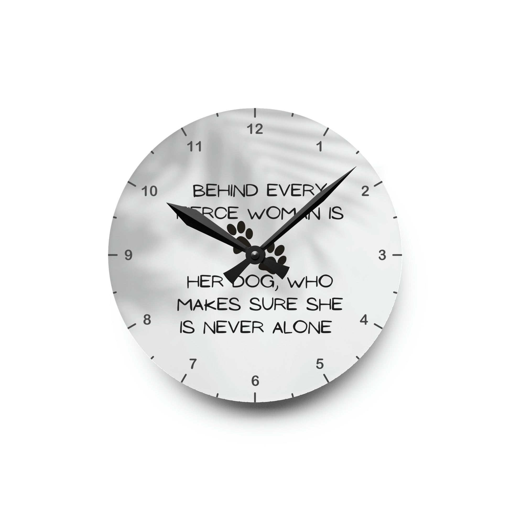Never Alone Wall Clock - 8’’ × (Round) Home Decor