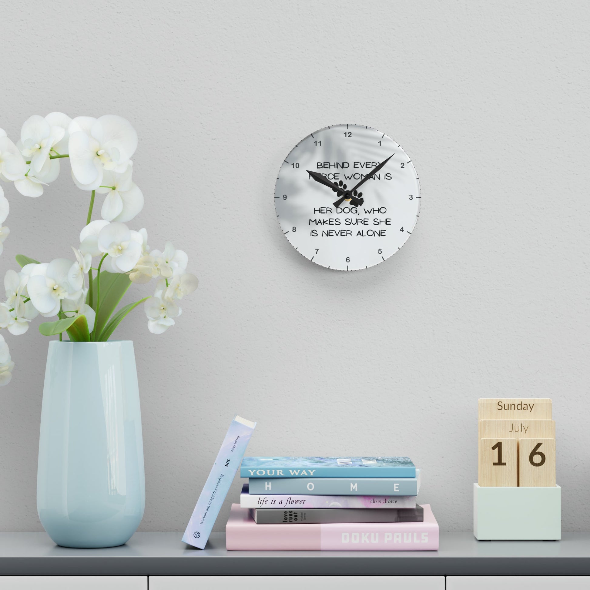 Never Alone Wall Clock - GetGifts
