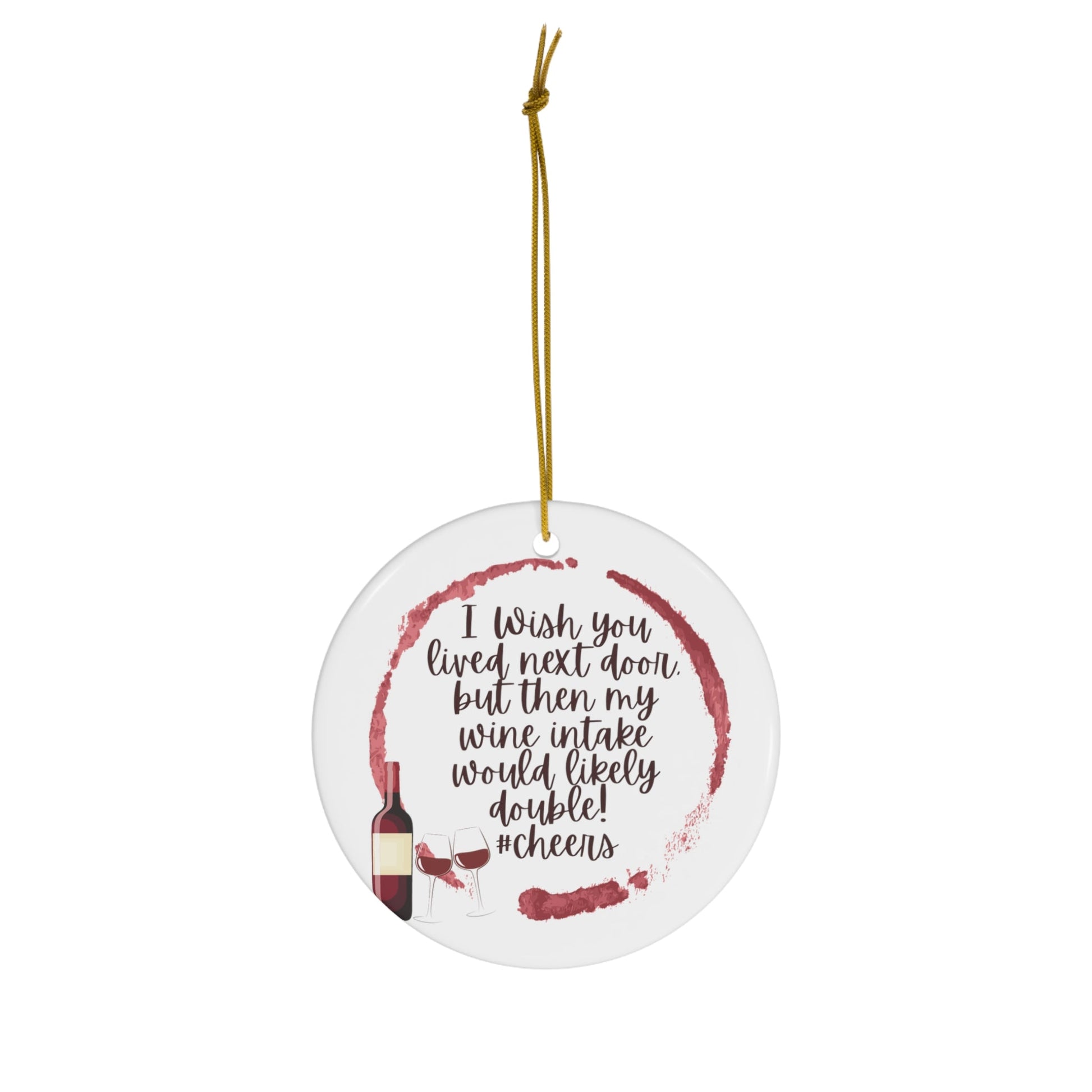 Next Door Wine Partner Ornament - Circle / One Size Home