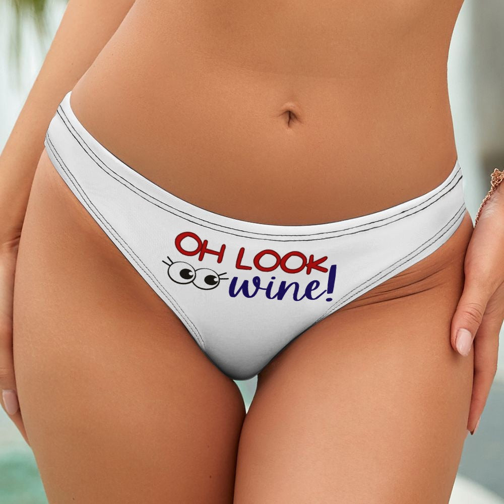 Oh Look Wine Thong - S / White