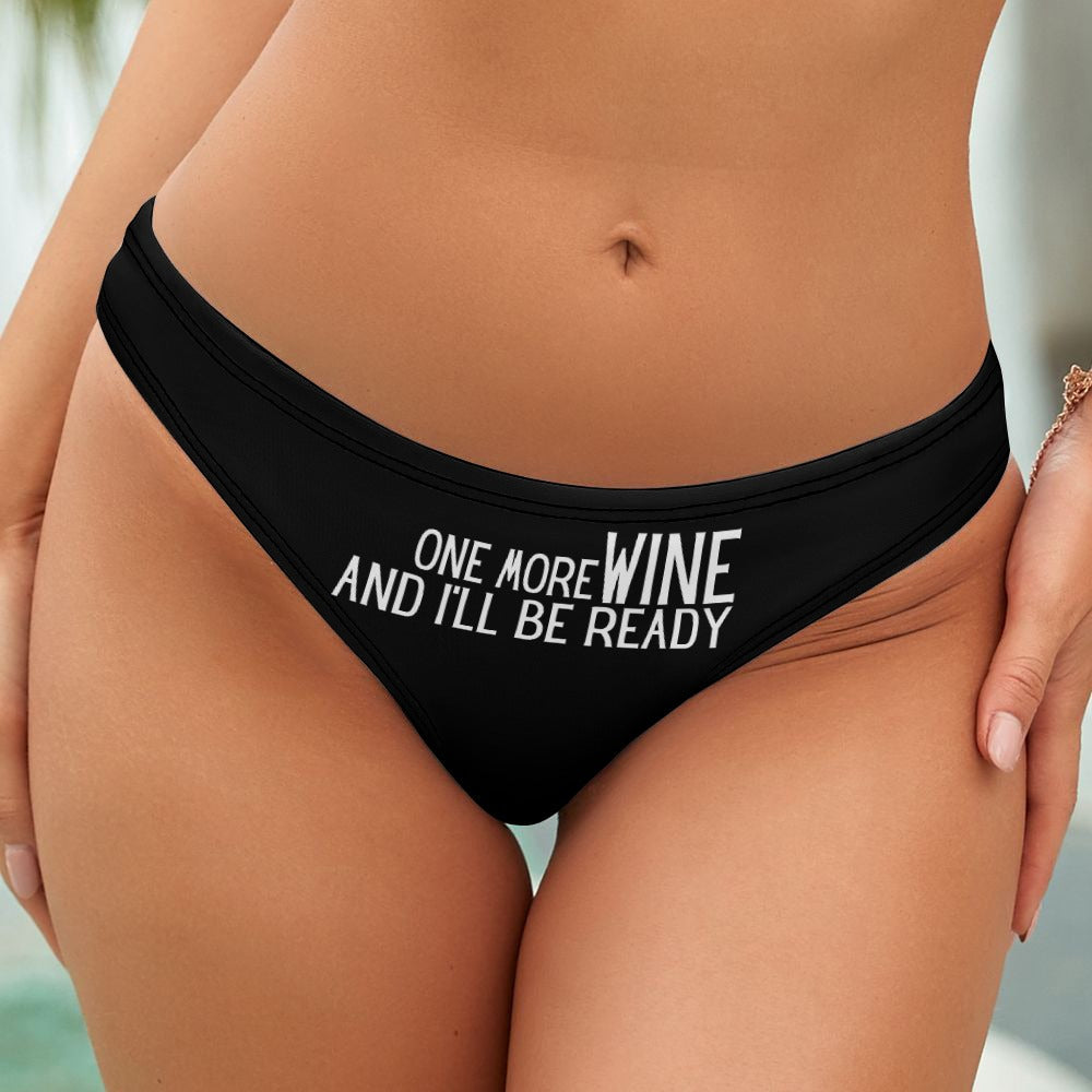 One More Wine Thong - S / Black