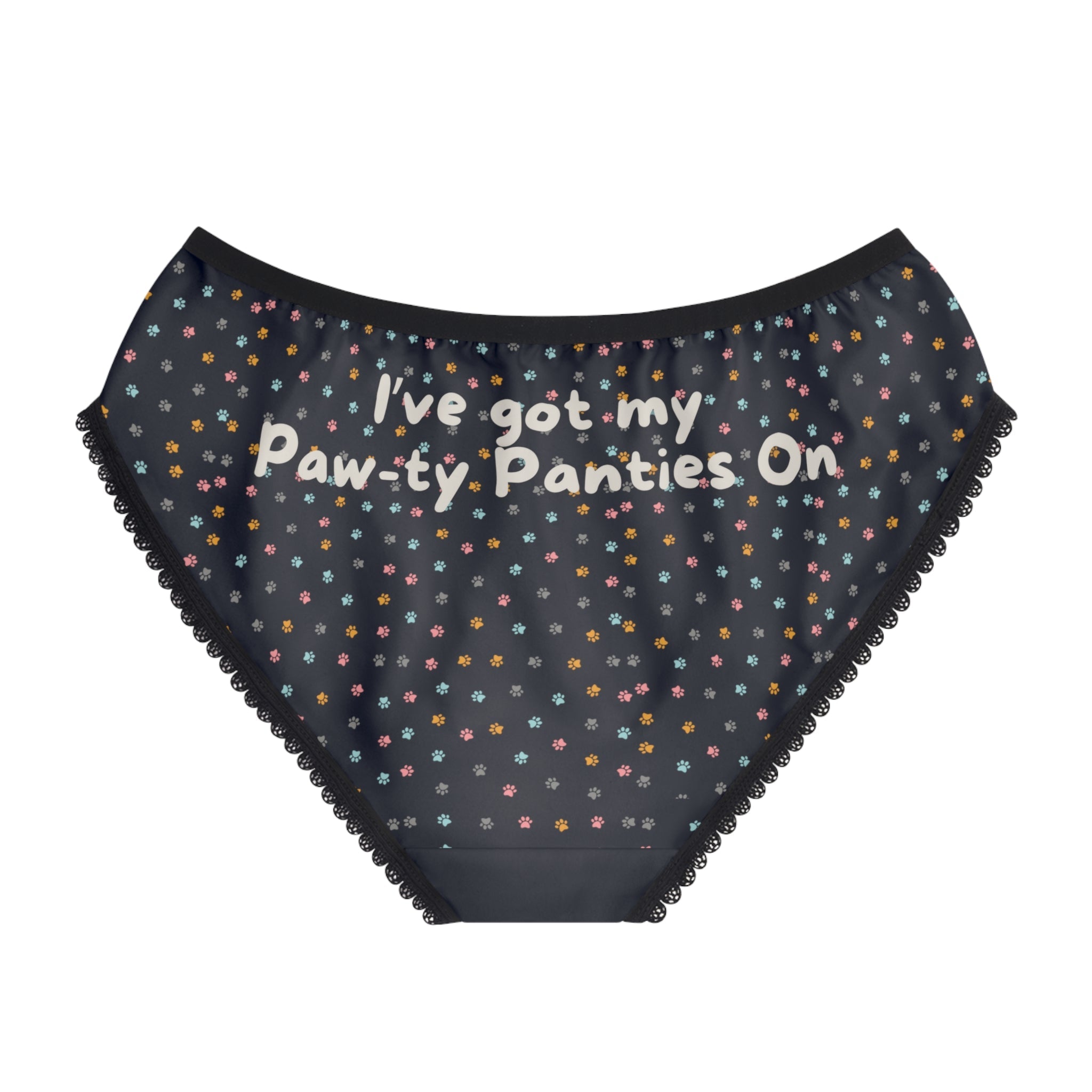 Paw - ty Panties - XS / Black stitching All Over Prints