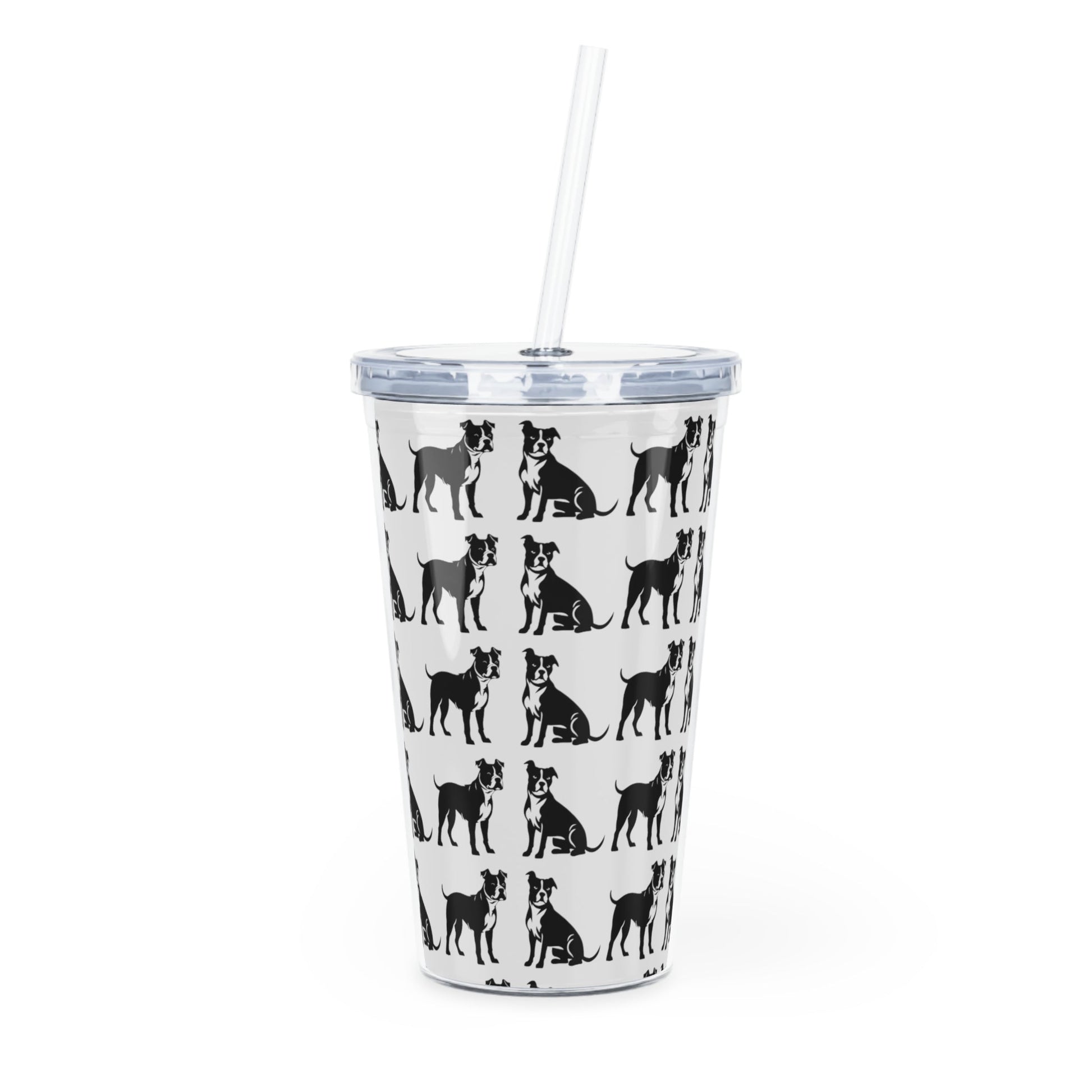 Pitbull Paradise Plastic Tumbler with Straw - GetGifts