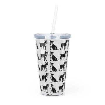 Pitbull Paradise Plastic Tumbler with Straw - GetGifts