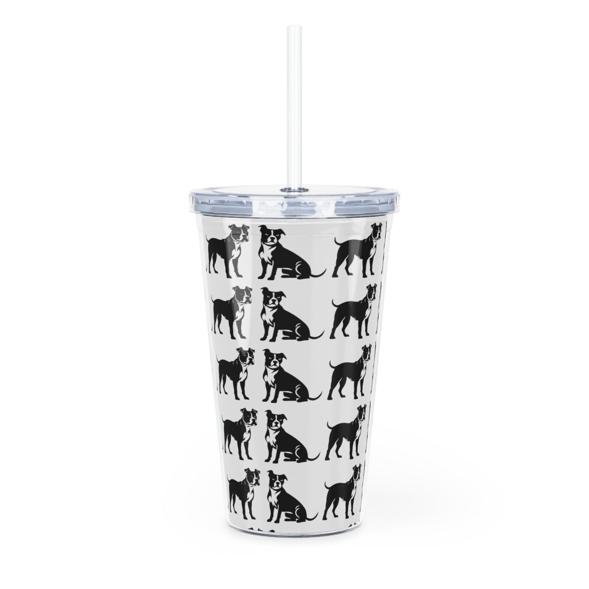 Pitbull Paradise Plastic Tumbler with Straw - GetGifts