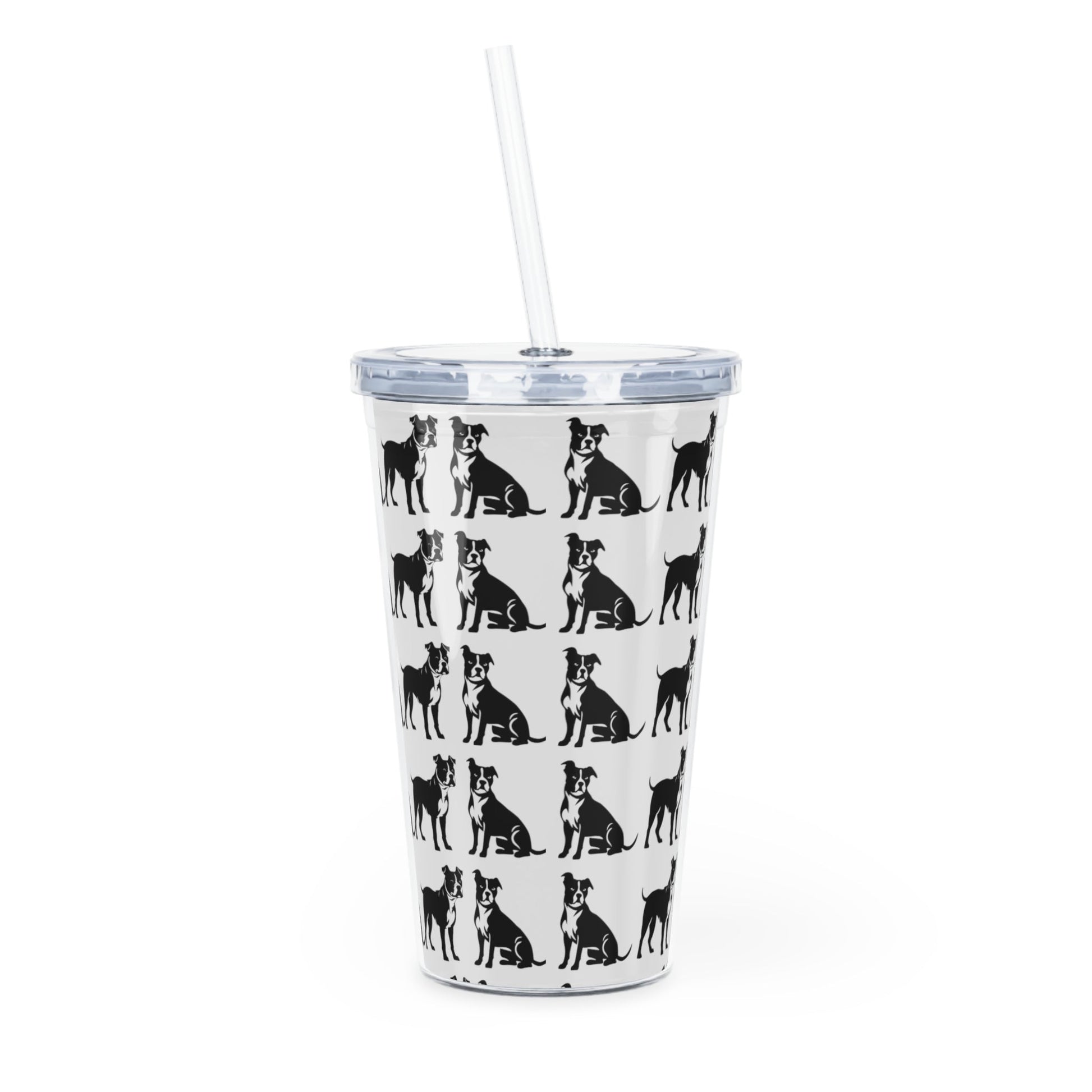 Pitbull Paradise Plastic Tumbler with Straw - GetGifts