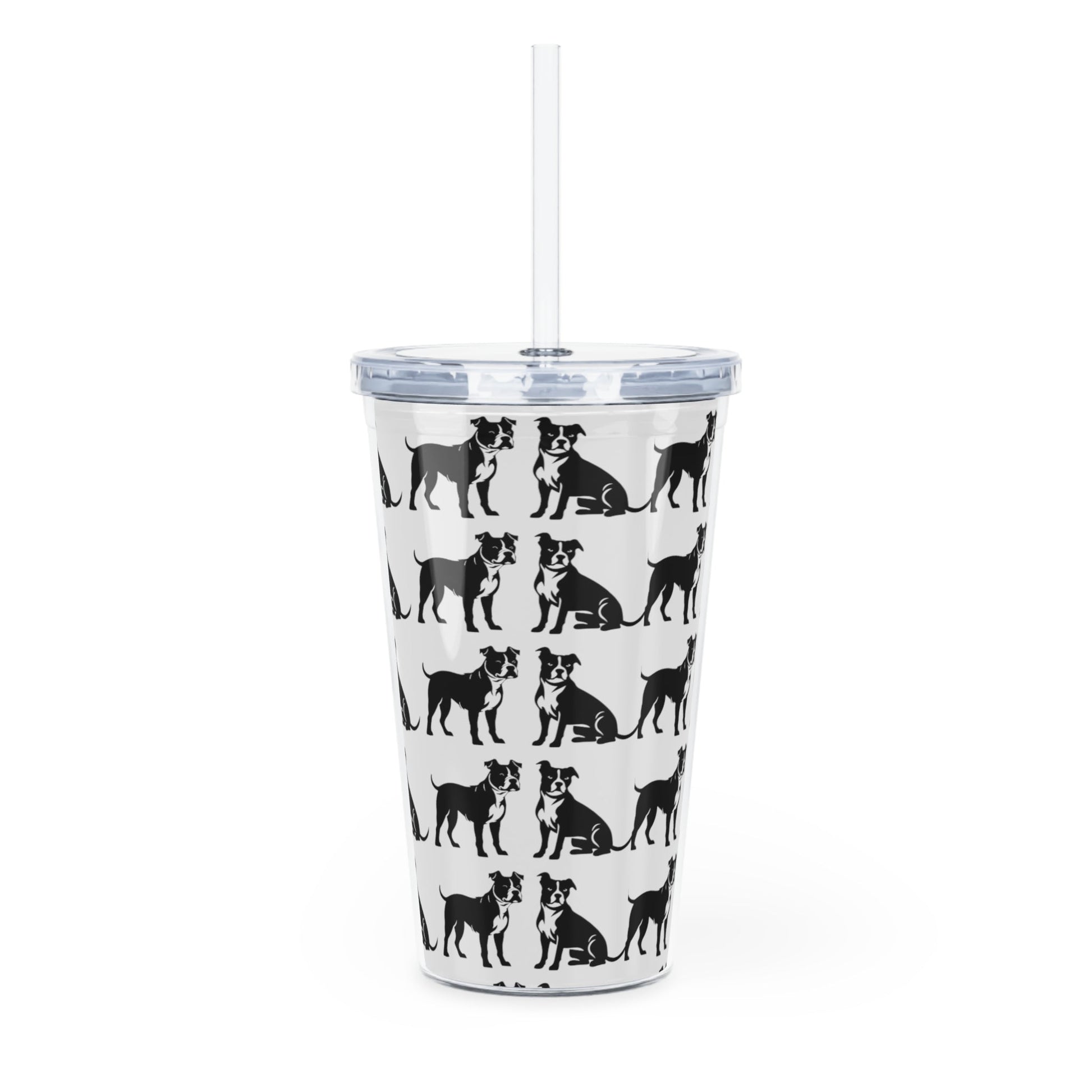Pitbull Paradise Plastic Tumbler with Straw - GetGifts
