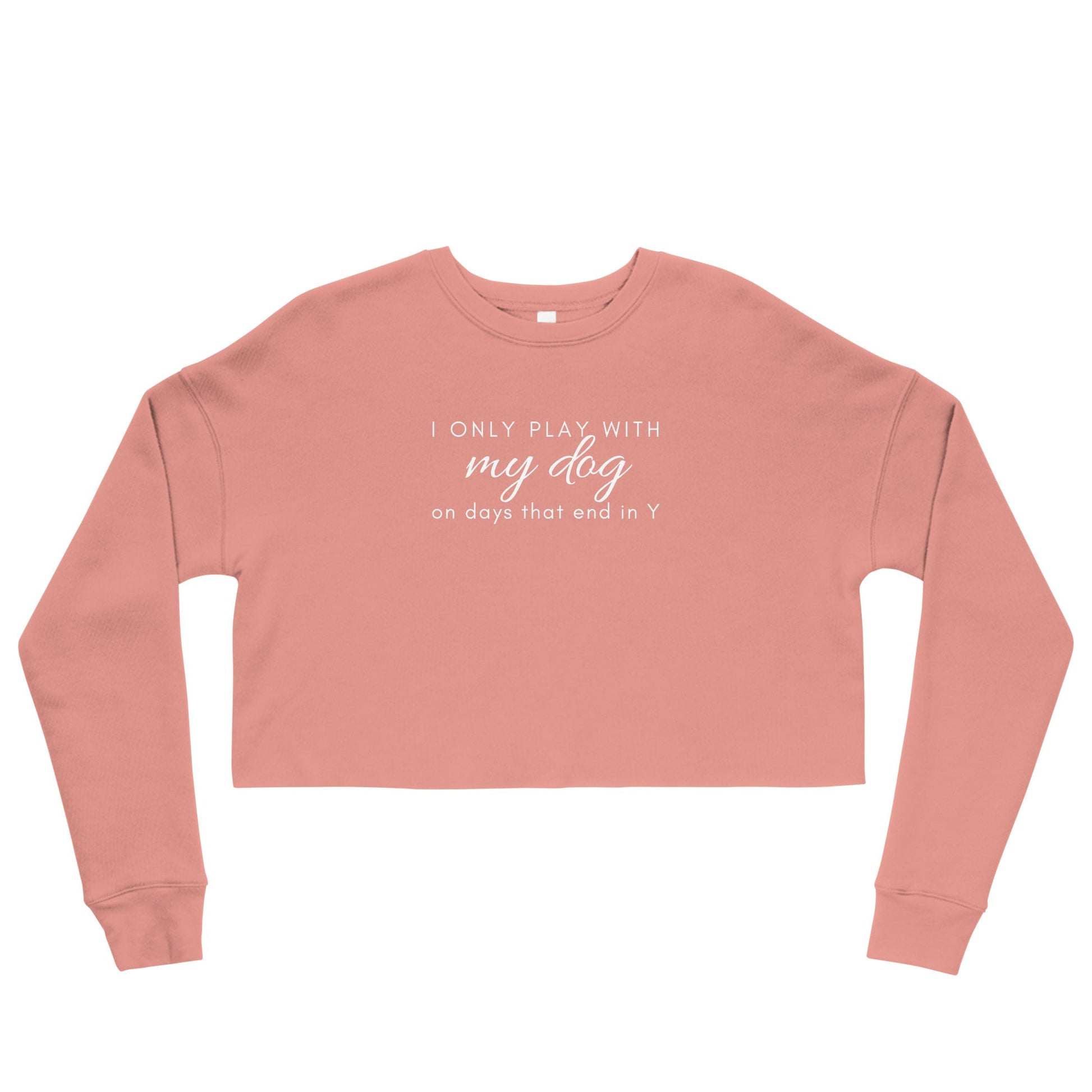 Plays with Dogs Crop Sweatshirt - Mauve / S