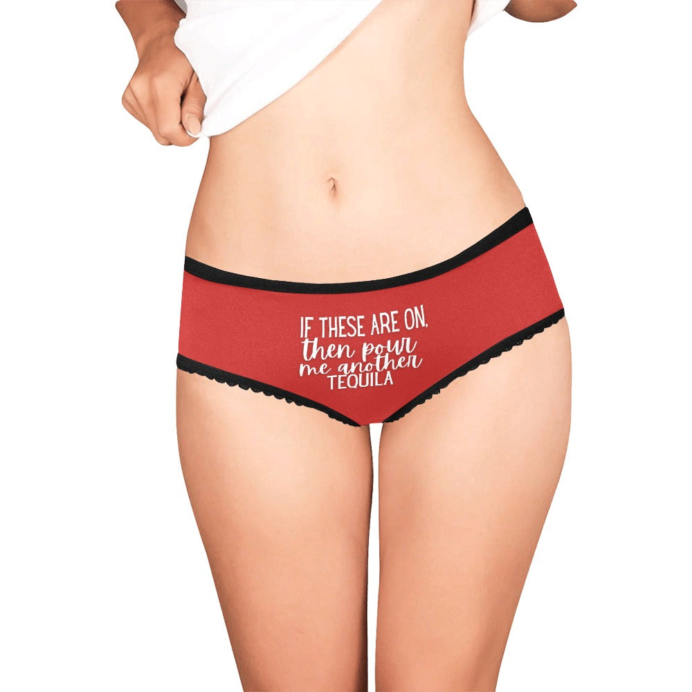 Pour Another Tequila Undies - FireBrick / XS