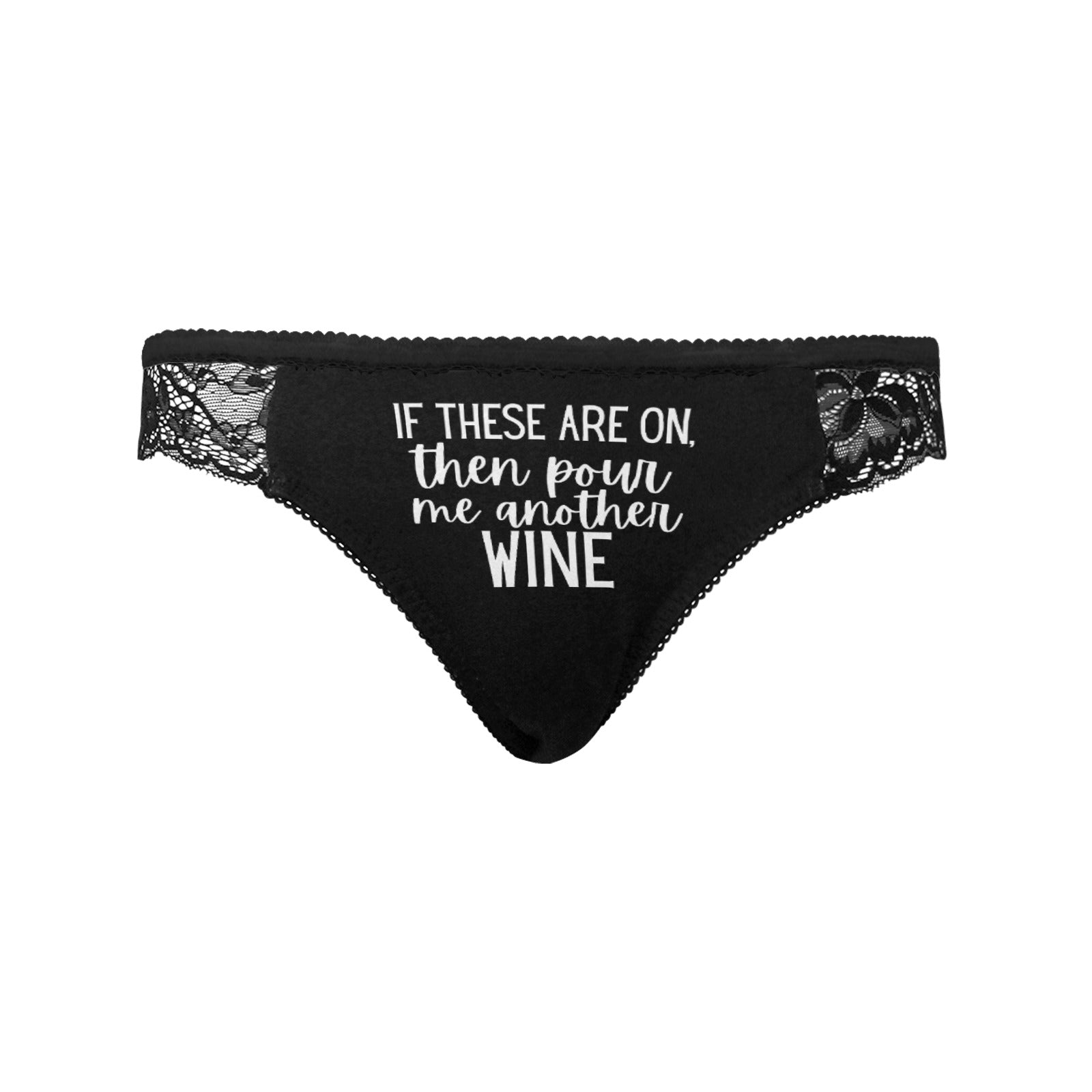 Pour Another Wine Lace Undies - Black / XS