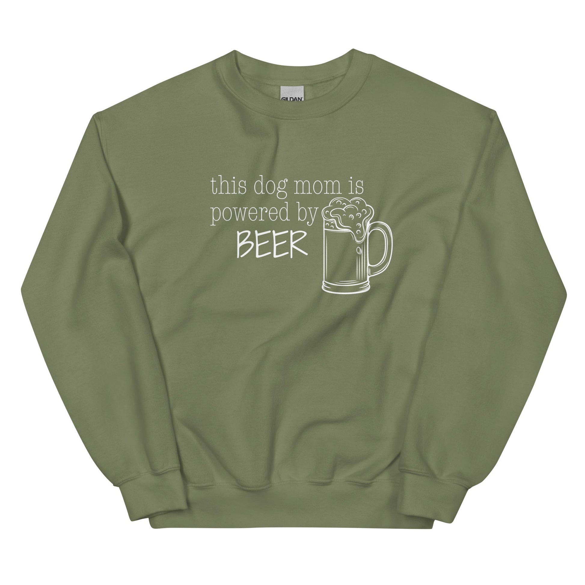 Powered by Beer Sweatshirt - Military Green / S