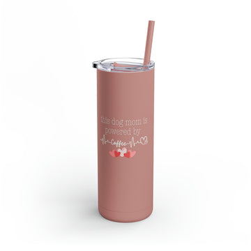 Powered By Coffee Skinny Matte Tumbler
