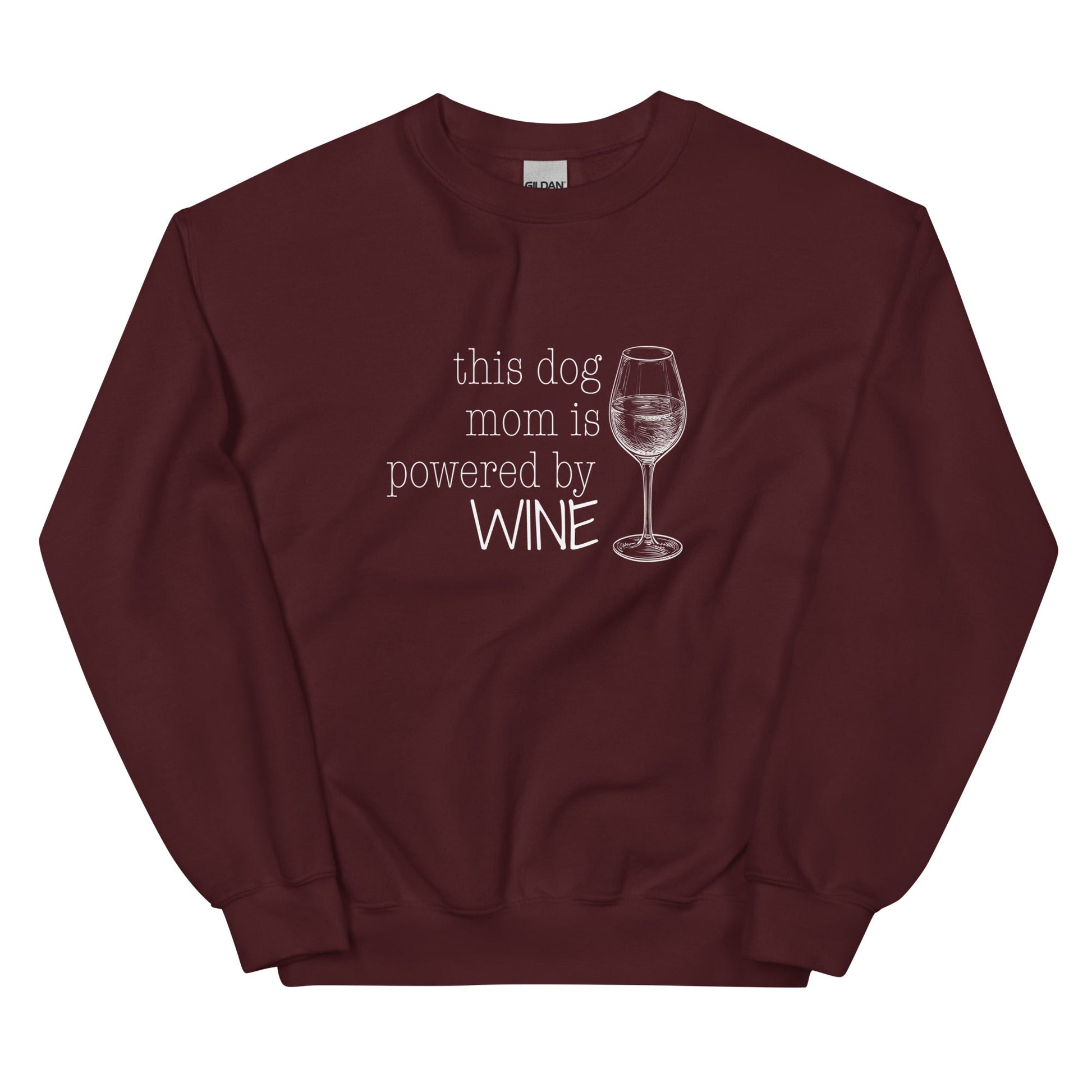 Powered by Wine Sweatshirt - Maroon / S