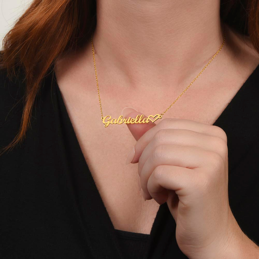 Precious Gem Heart Name Necklace - Jewelry