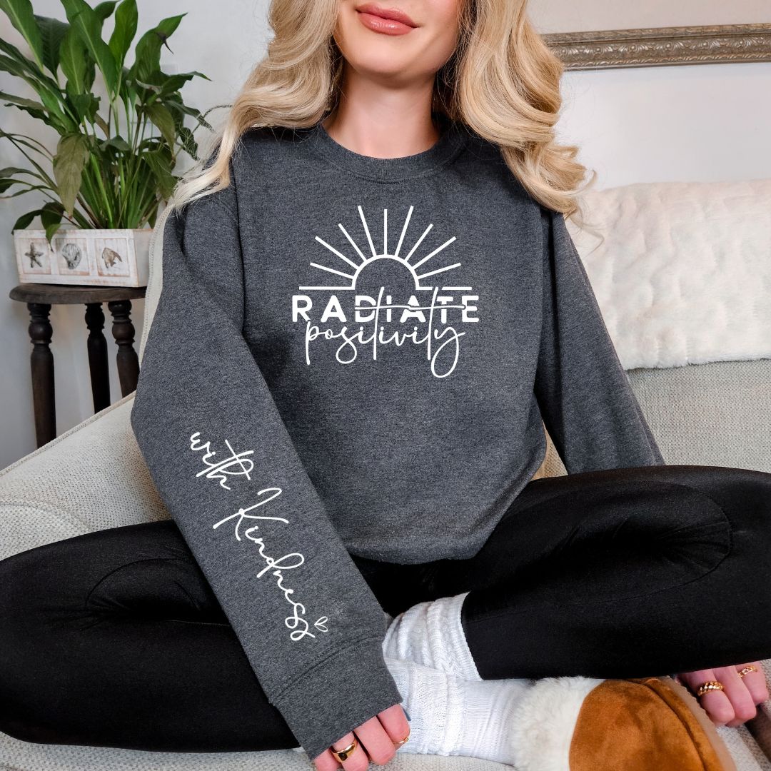 PREORDER: Radiate Positivity Graphic Sweatshirt in Three