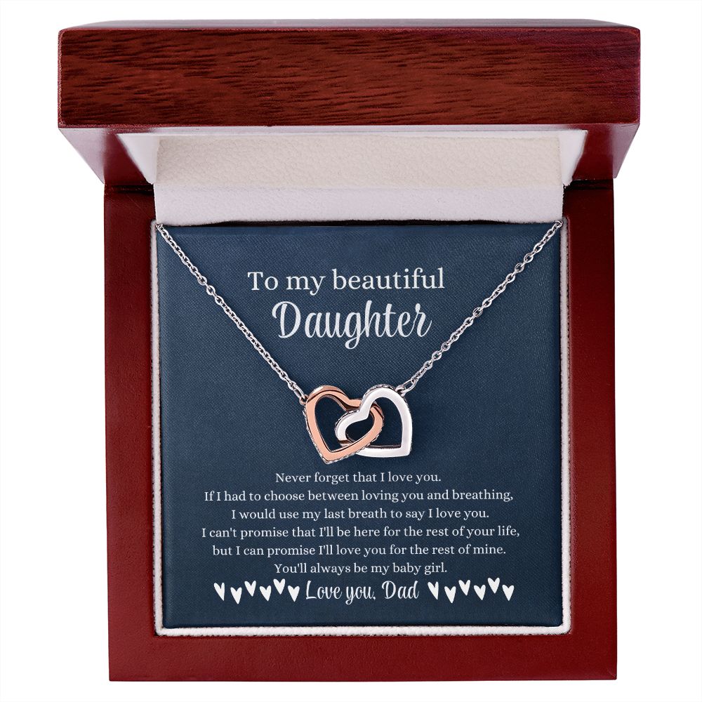 Promise Love Dad - Polished Stainless Steel & Rose Gold