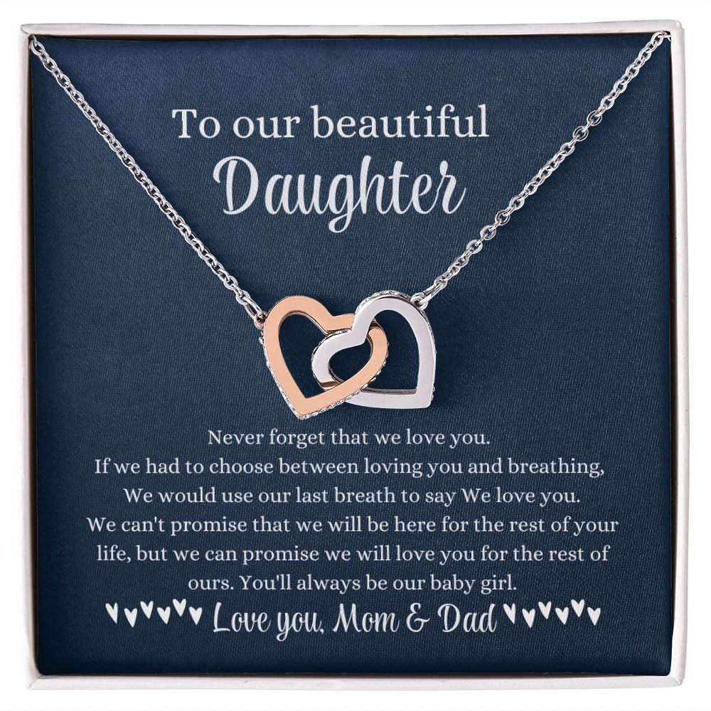Promises Love Mom & Dad - Stainless Steel Rose Gold Finish