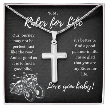 Rider for Life Cross Necklace