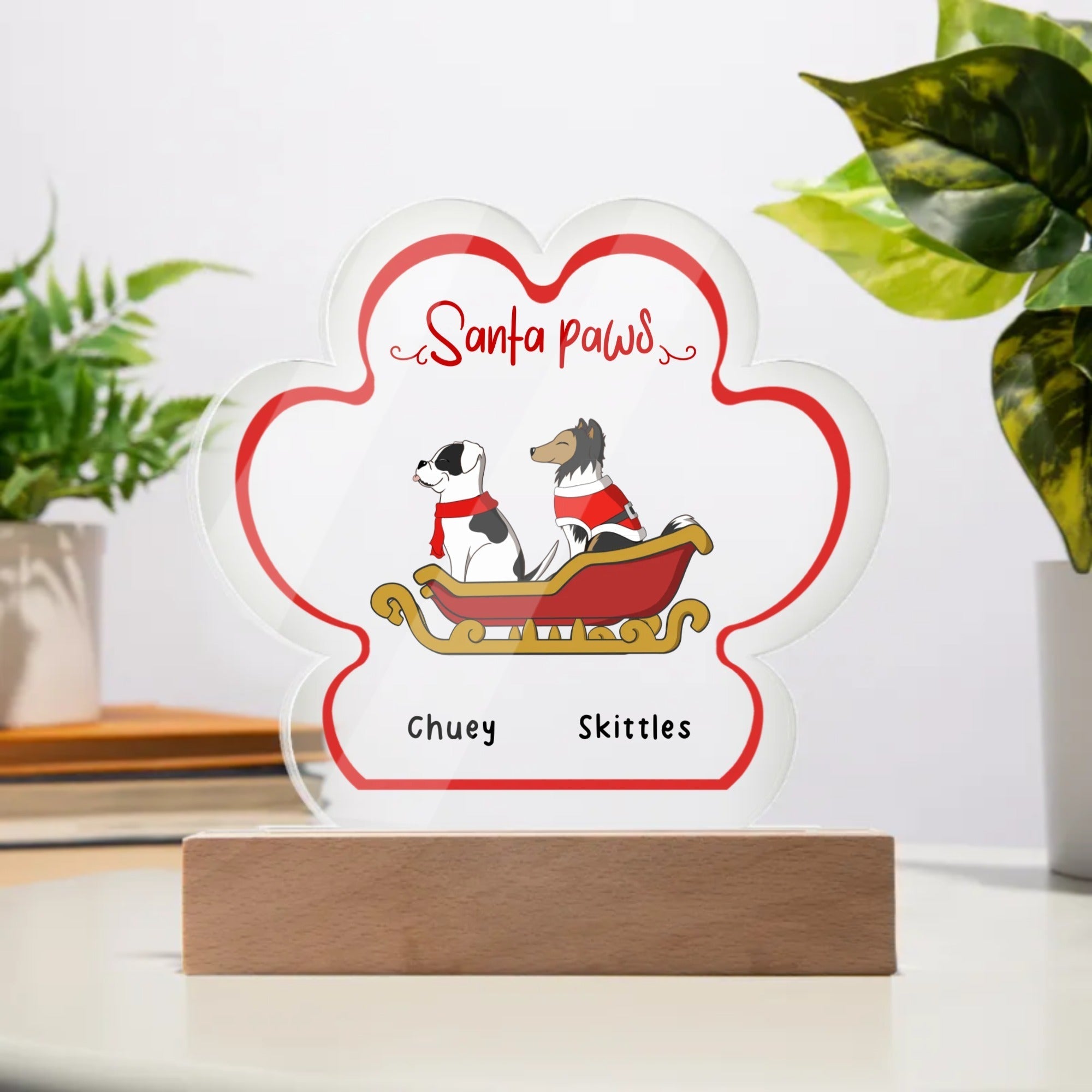 Santa Paws Plaque - Acrylic