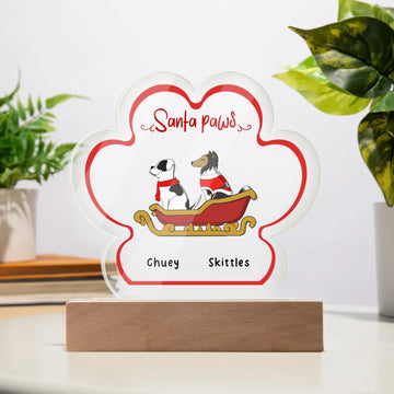 Santa Paws Plaque - Acrylic