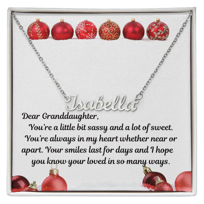 Sassy & Sweet Name Necklace - Polished Stainless Steel
