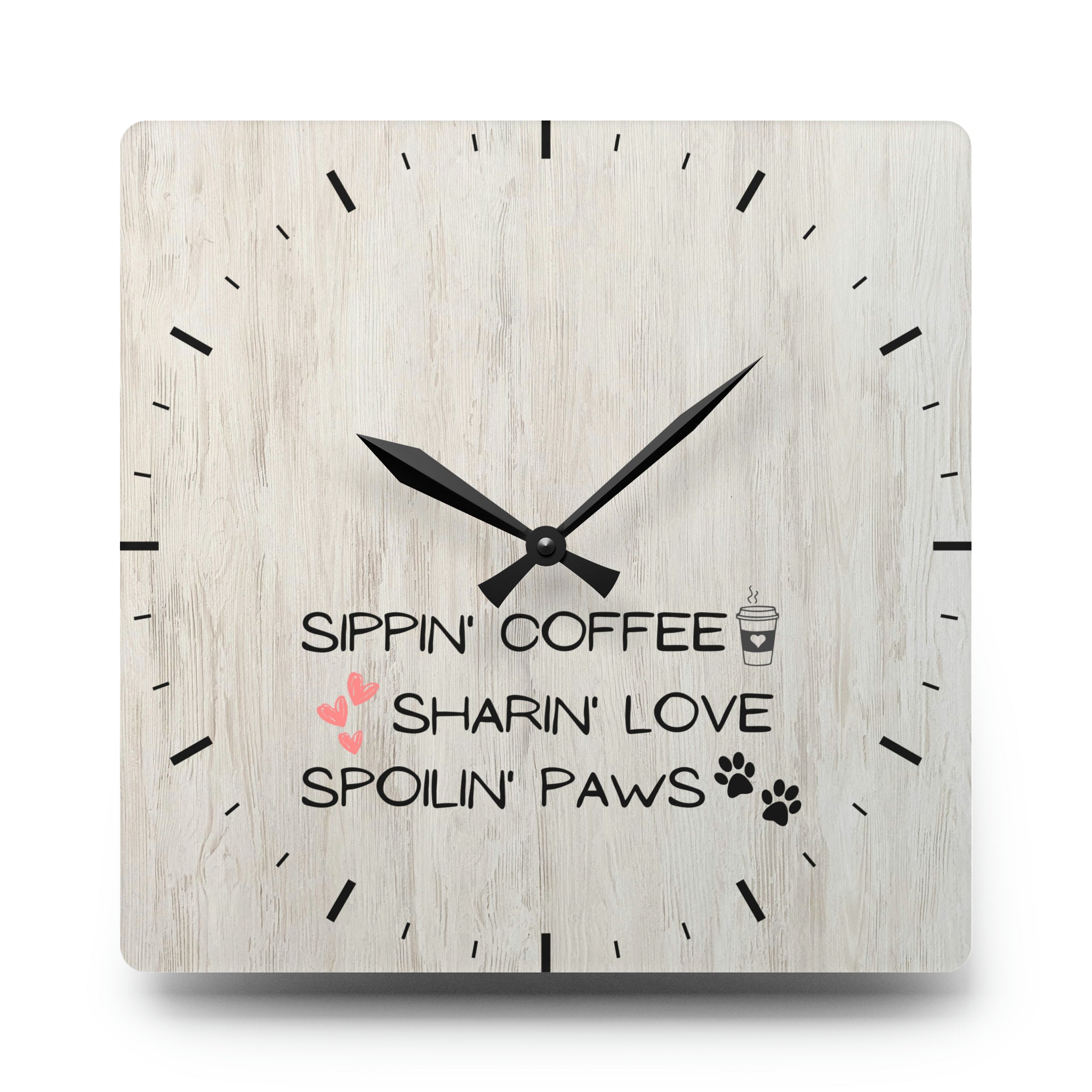 Sippin’ Sharin’ Spoilin’ Wall Clock - 10.75’’ ×