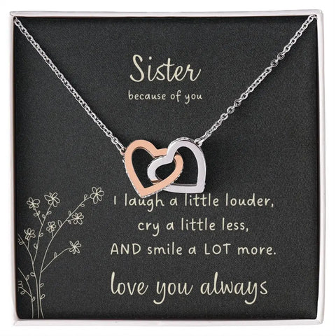 Sister Because of You Necklace