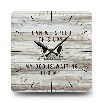 Speed Up Wall Clock - 10.75’’ × (Square) Home Decor
