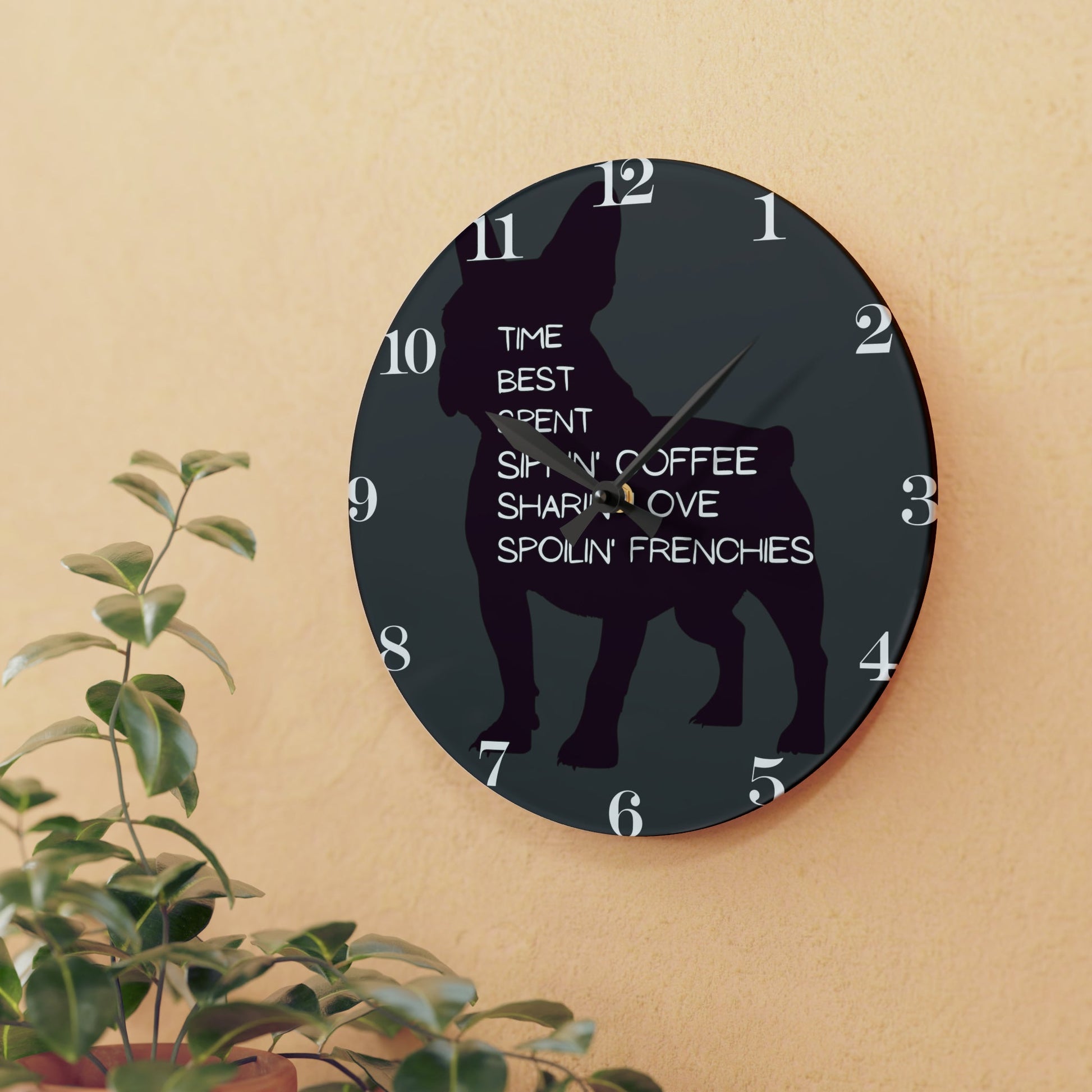 Spoilin’ Frenchies Wall Clock - Home Decor