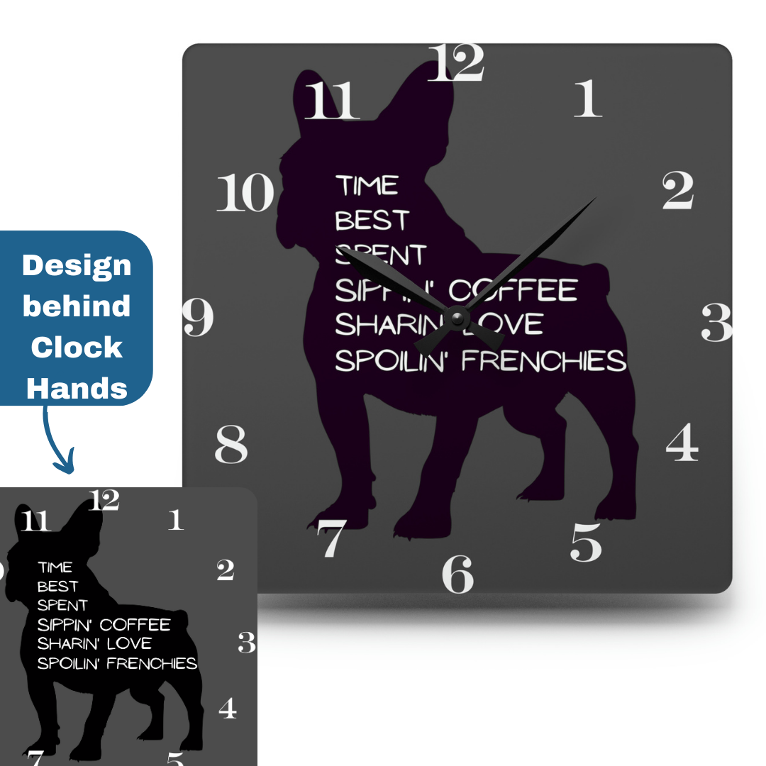 Spoilin’ Frenchies Wall Clock - Home Decor