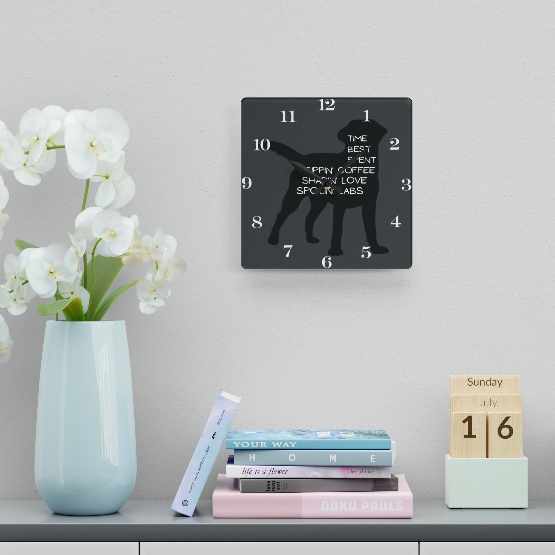 Spoilin’ Labs Wall Clock - Home Decor