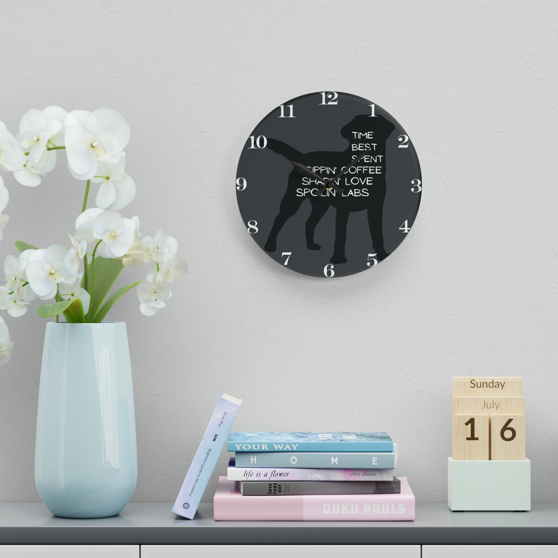 Spoilin’ Labs Wall Clock - Home Decor