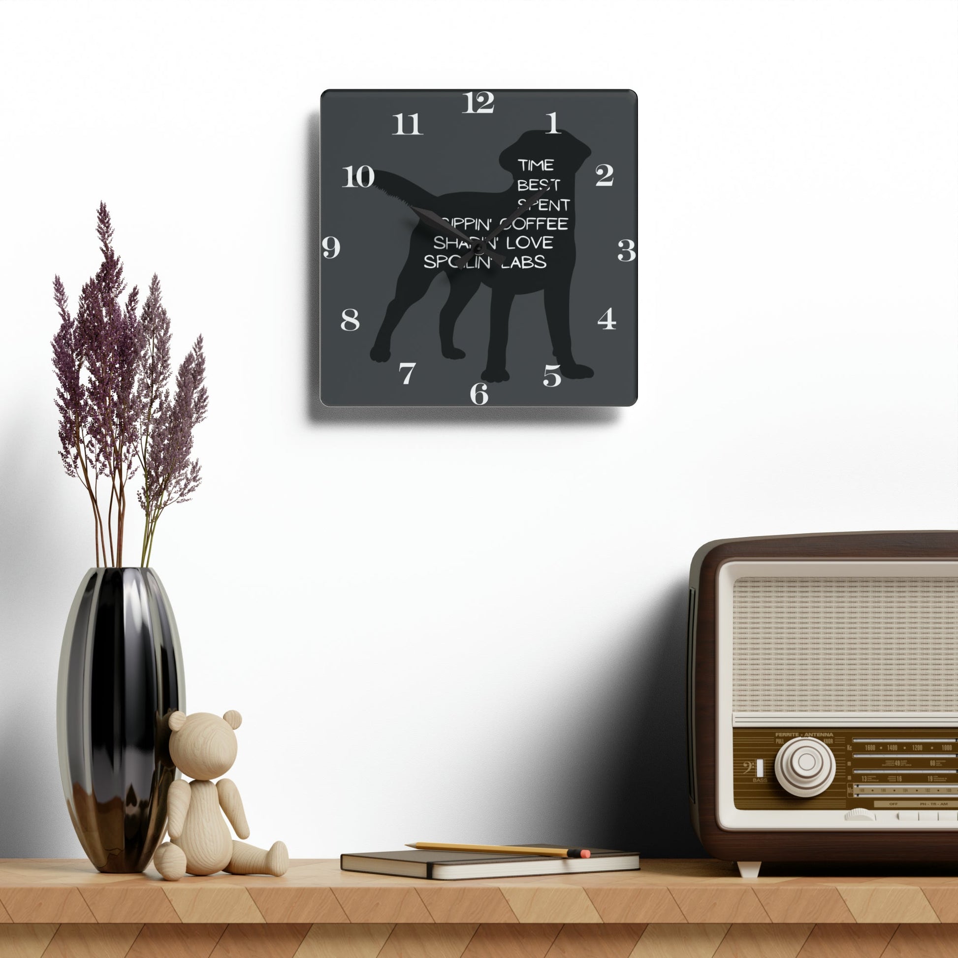 Spoilin’ Labs Wall Clock - Home Decor