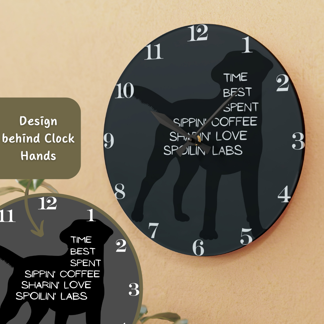 Spoilin’ Labs Wall Clock - Home Decor