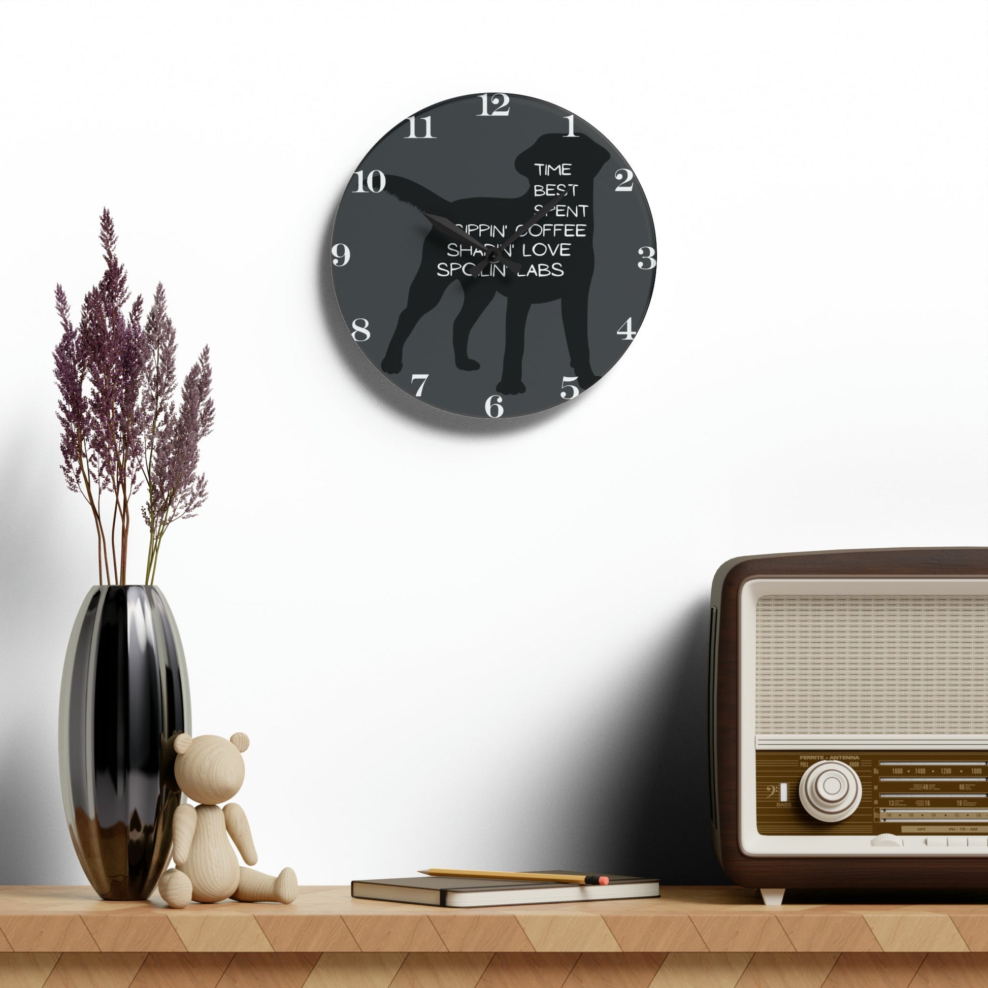 Spoilin’ Labs Wall Clock - Home Decor