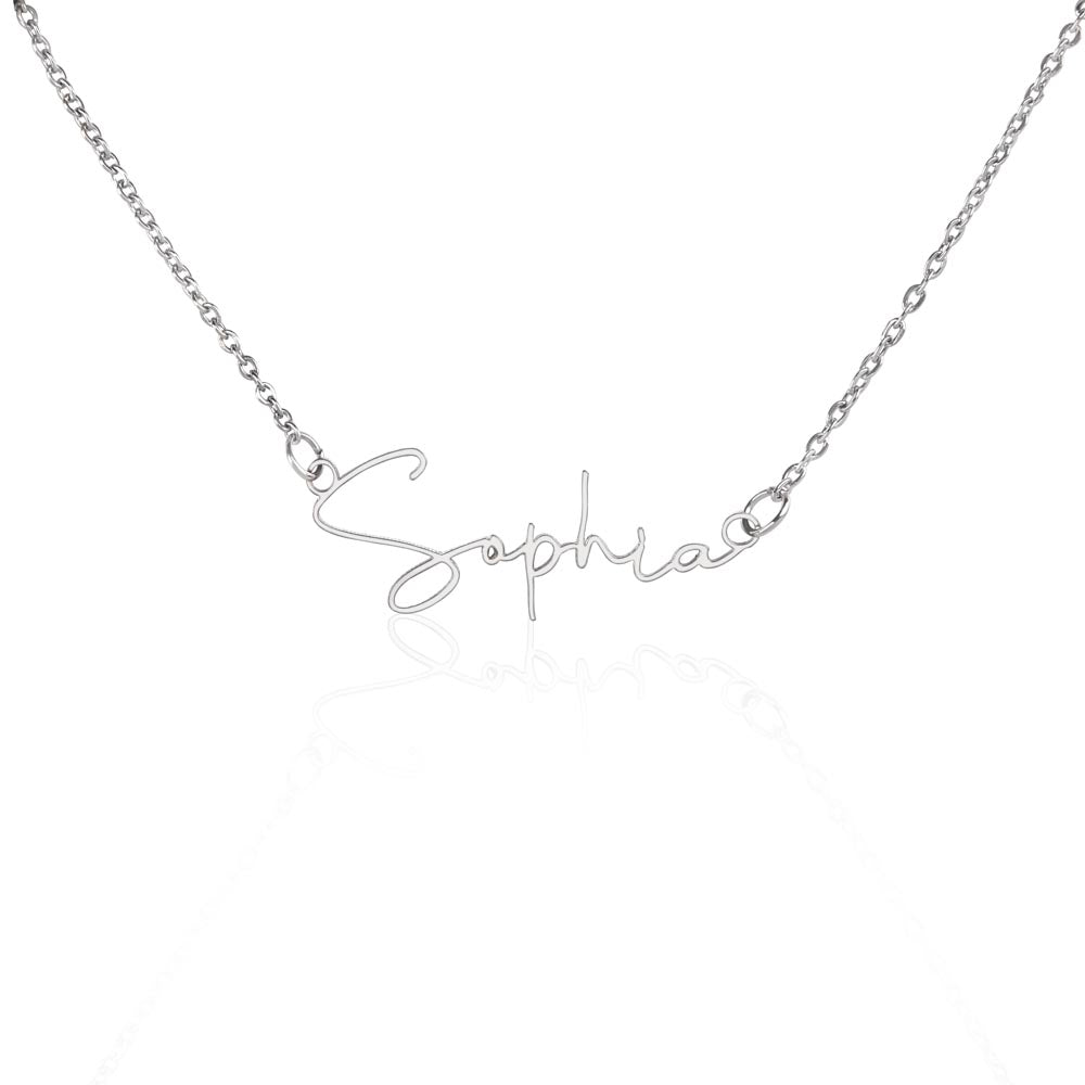 Starry Red Signature Name Necklace Niece - Jewelry