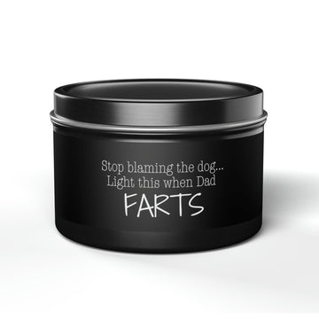 Stop Blaming the Dog Tin Candle
