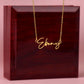 Stylized Name Necklace - Gold Finish Over Stainless Steel