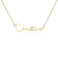 Stylized Name Necklace - Gold Finish Over Stainless Steel