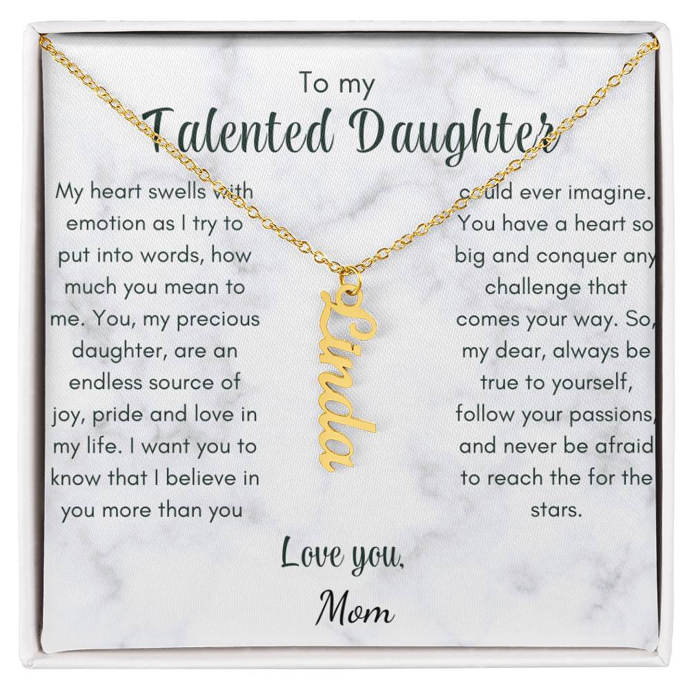 Talented Daughter - 18k Yellow Gold Finish / Standard Box