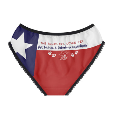 Texas Girl Loves Undies - XS / Black stitching All Over