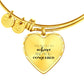 The Conquered Bangle - Heart Pendant Gold / No Jewelry