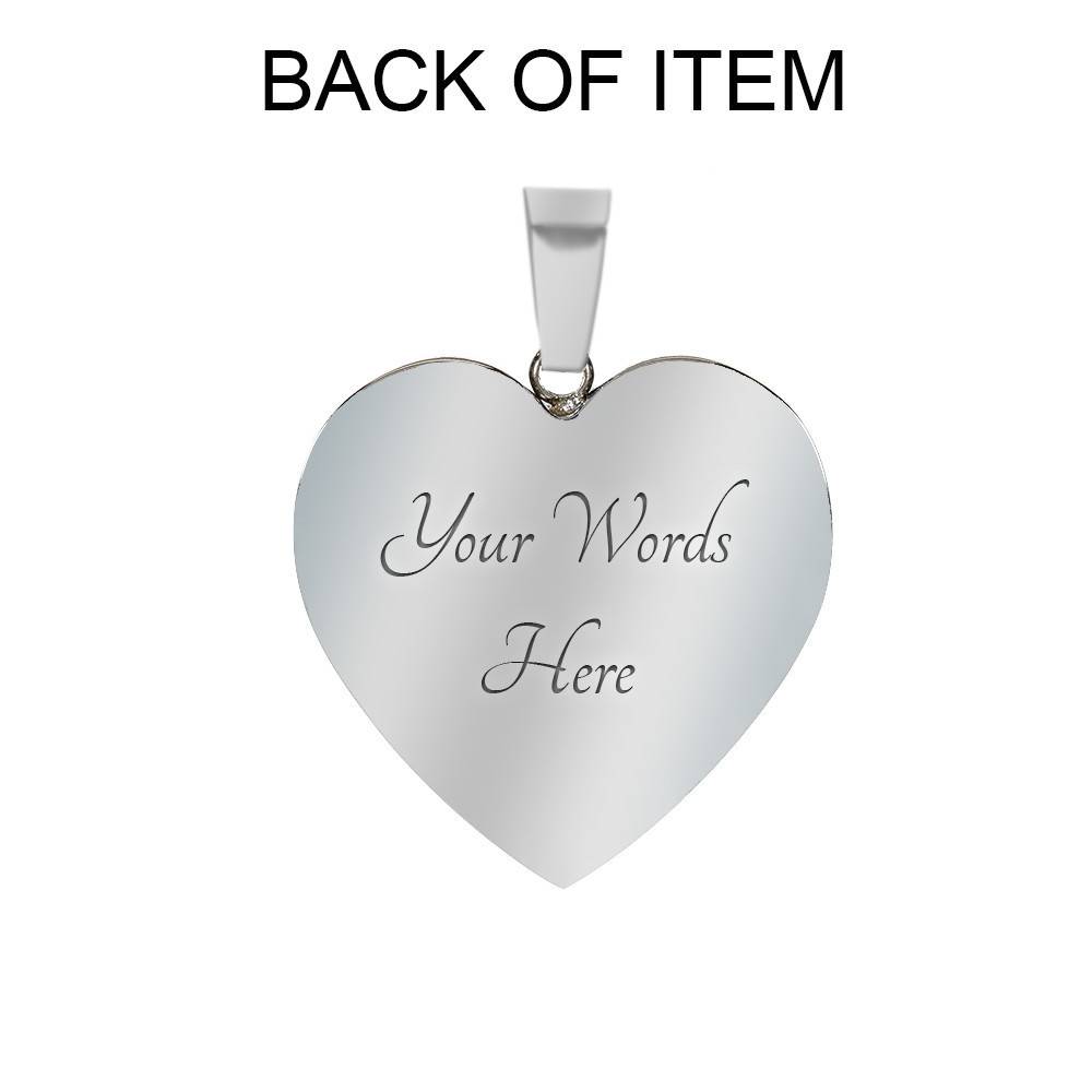The Conquered Bangle - Heart Pendant Silver / Yes Jewelry