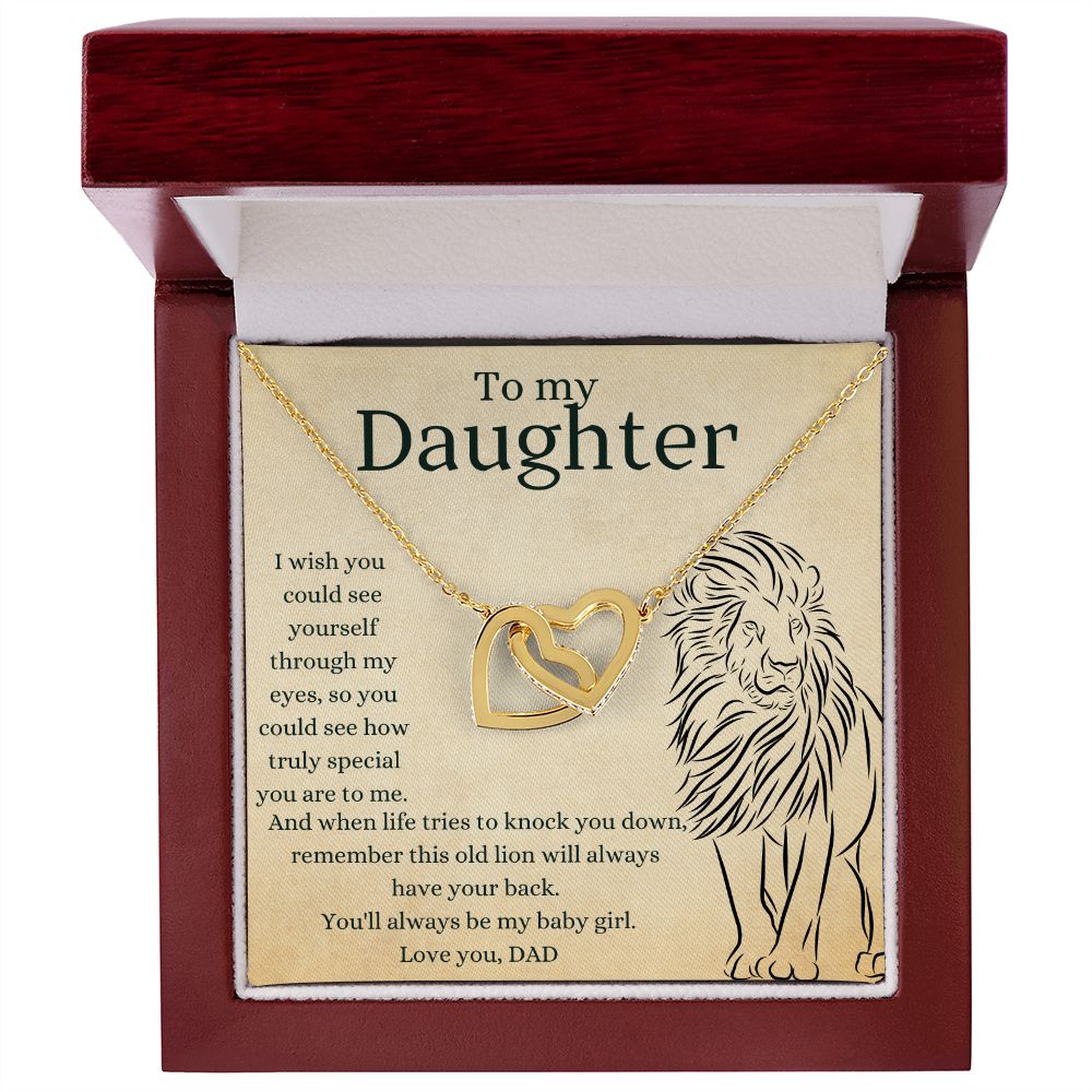 This Old Lion Dad - Interlocking Hearts Necklace - GetGifts