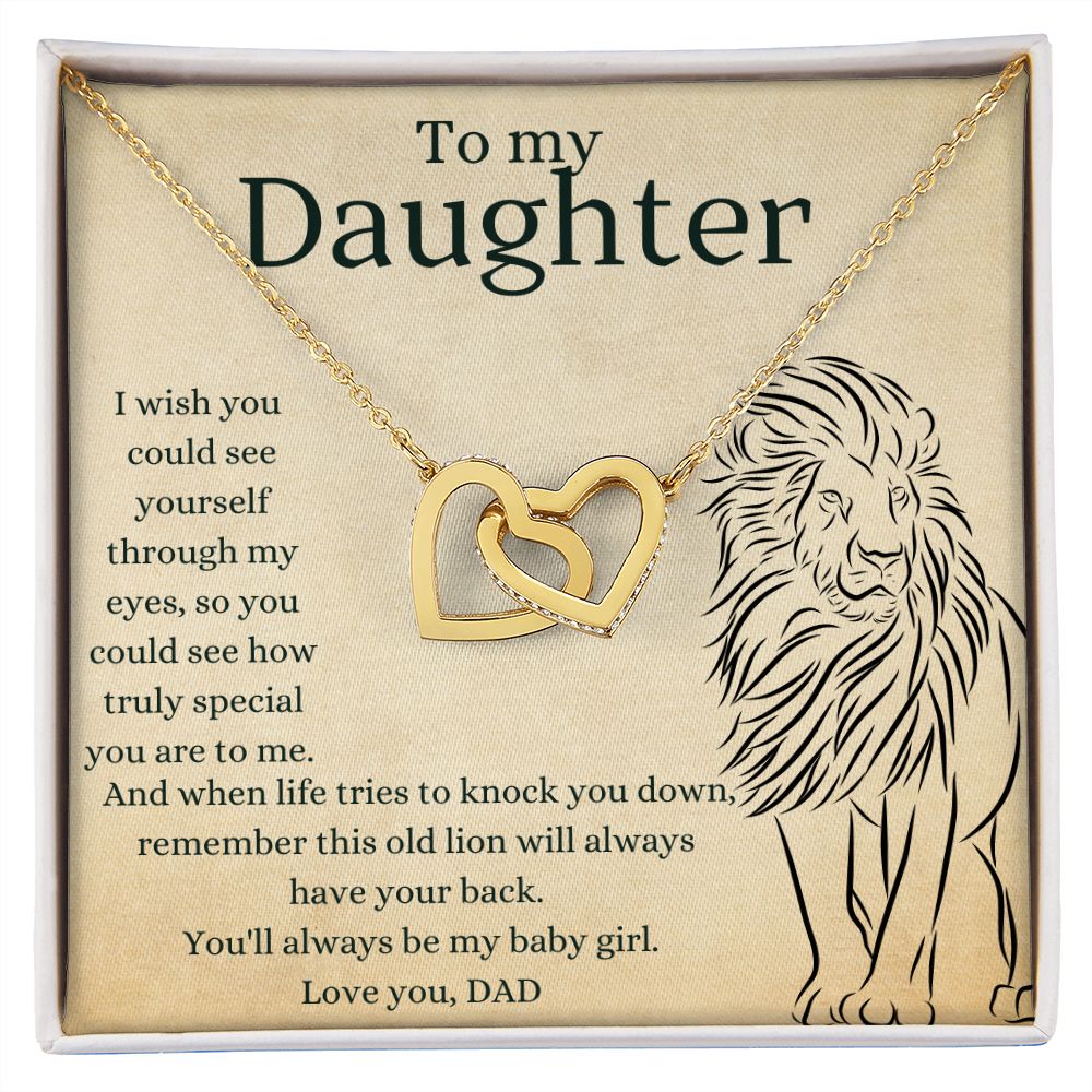 This Old Lion Dad - Interlocking Hearts Necklace 18K Yellow