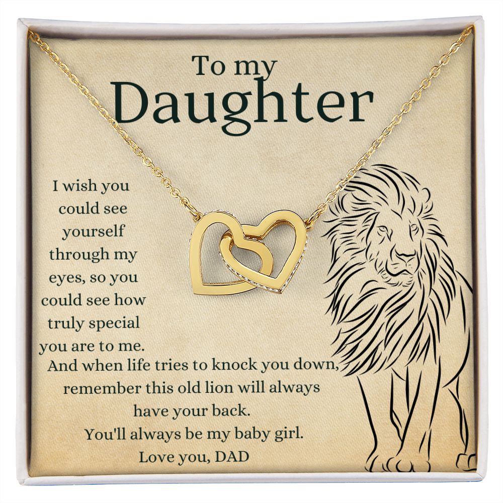 This Old Lion Dad - Interlocking Hearts Necklace - GetGifts