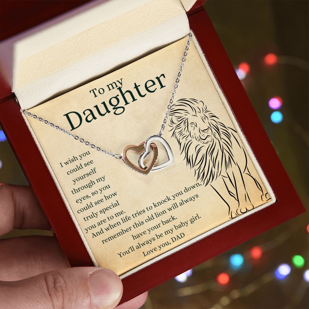 This Old Lion Dad - Interlocking Hearts Necklace - GetGifts