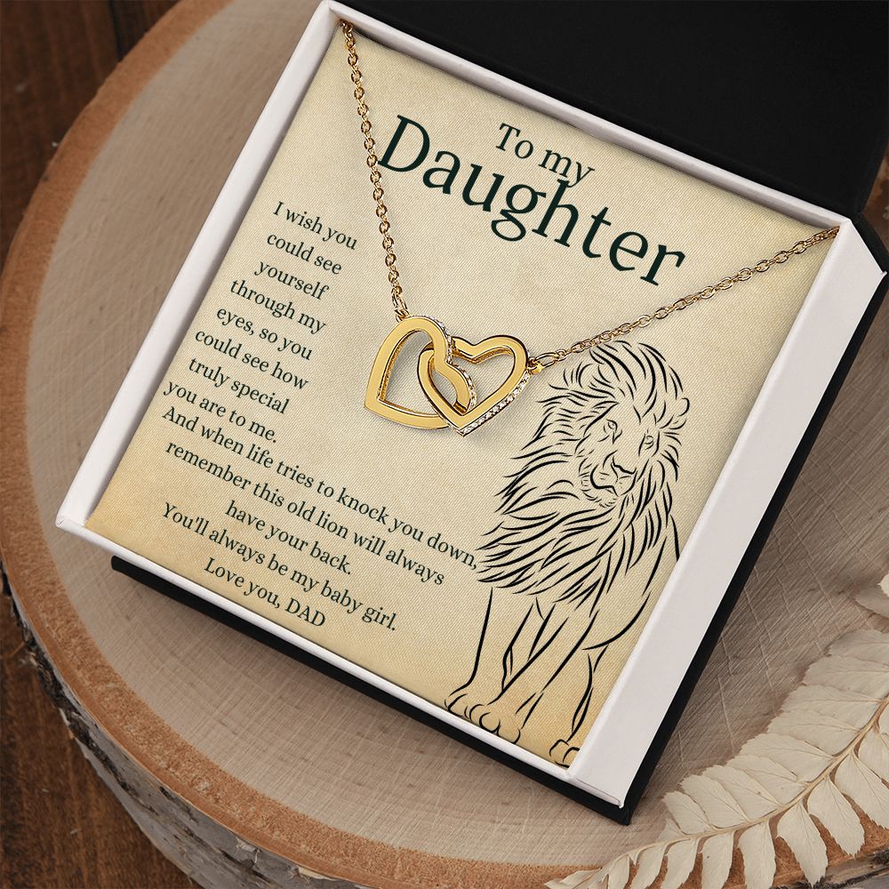 This Old Lion Dad - Interlocking Hearts Necklace - GetGifts