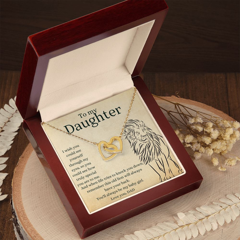 This Old Lion Dad - Interlocking Hearts Necklace - GetGifts