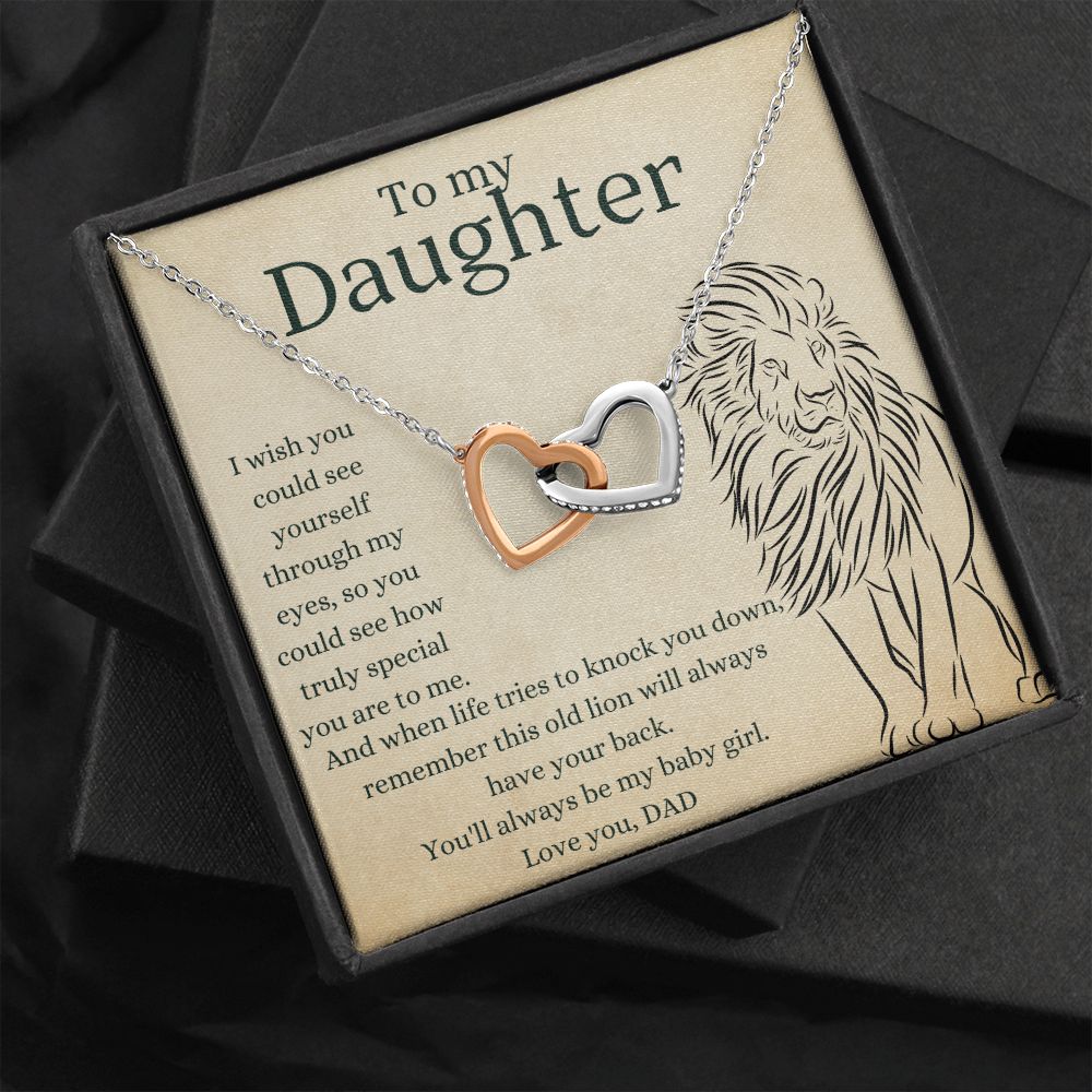 This Old Lion Dad - Interlocking Hearts Necklace - GetGifts